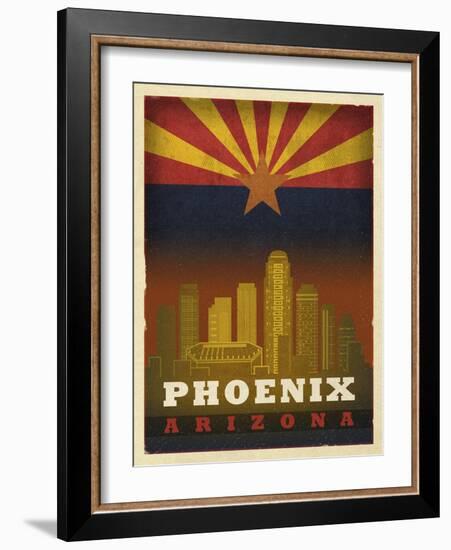 Phoenix Flag-Red Atlas Designs-Framed Giclee Print