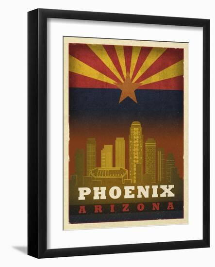 Phoenix Flag-Red Atlas Designs-Framed Giclee Print