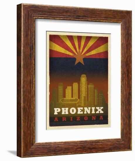 Phoenix Flag-Red Atlas Designs-Framed Giclee Print