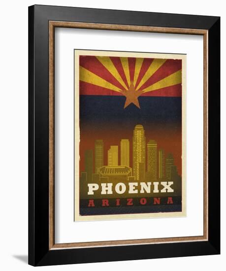 Phoenix Flag-Red Atlas Designs-Framed Giclee Print