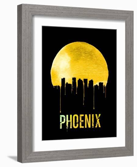 Phoenix Skyline Yellow-null-Framed Art Print