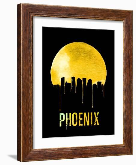 Phoenix Skyline Yellow-null-Framed Art Print