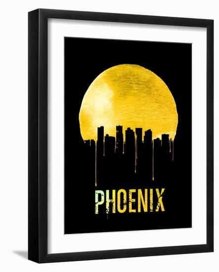 Phoenix Skyline Yellow-null-Framed Art Print