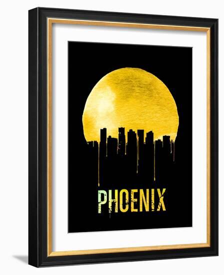 Phoenix Skyline Yellow-null-Framed Art Print