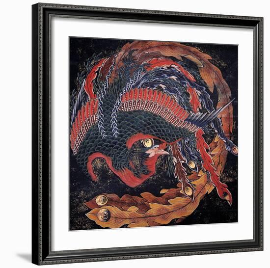 Phoenix-Katsushika Hokusai-Framed Art Print