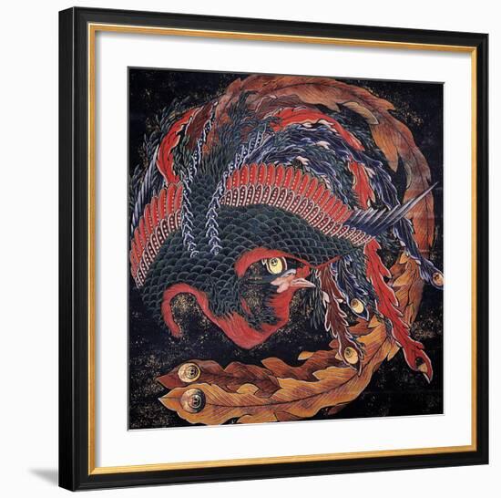 Phoenix-Katsushika Hokusai-Framed Art Print