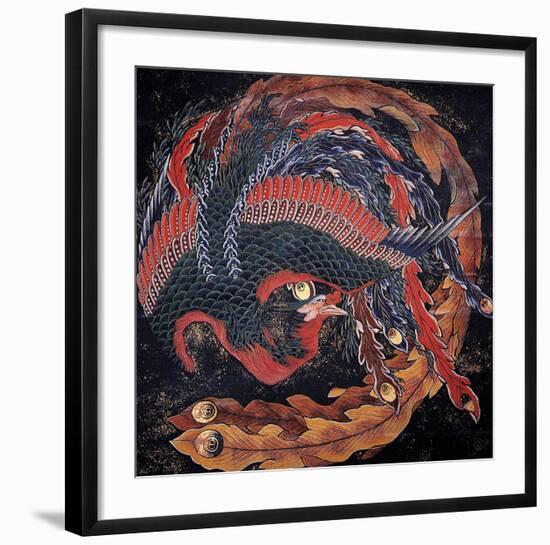 Phoenix-Katsushika Hokusai-Framed Art Print
