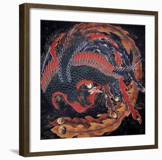 Phoenix-Katsushika Hokusai-Framed Art Print