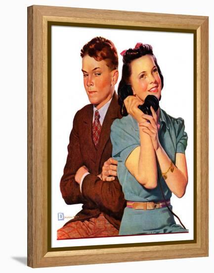 "Phone Call from Another Suitor,"May 27, 1939-Douglas Crockwell-Framed Premier Image Canvas