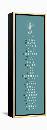 Phonetic Alphabet II-The Vintage Collection-Framed Stretched Canvas