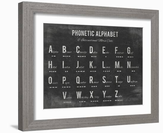 Phonetic Alphabet-The Vintage Collection-Framed Giclee Print