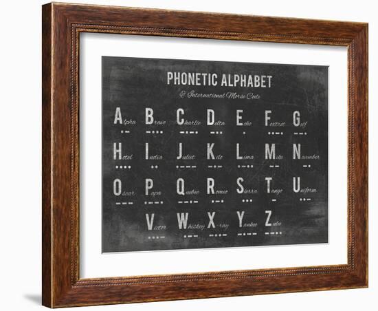 Phonetic Alphabet-The Vintage Collection-Framed Giclee Print