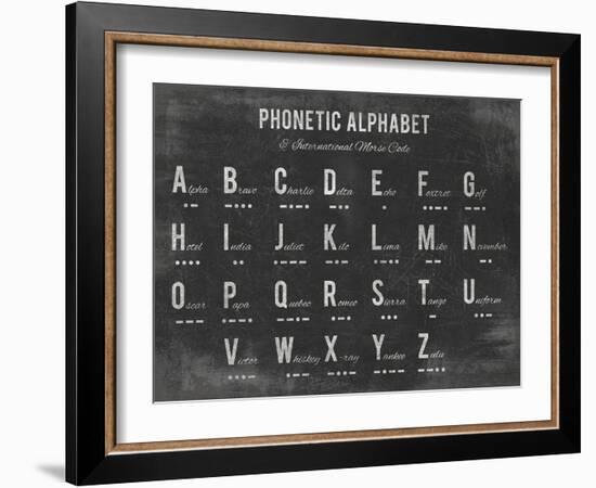 Phonetic Alphabet-The Vintage Collection-Framed Giclee Print