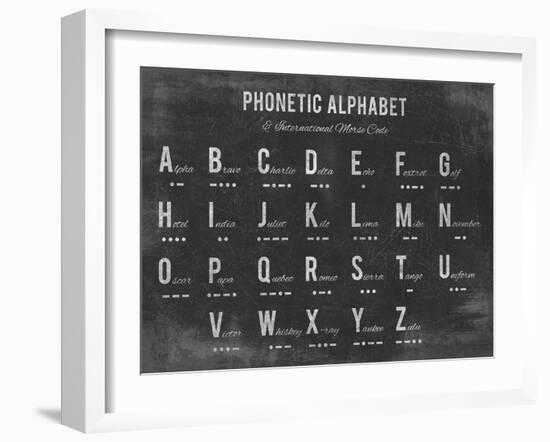 Phonetic Alphabet-The Vintage Collection-Framed Giclee Print