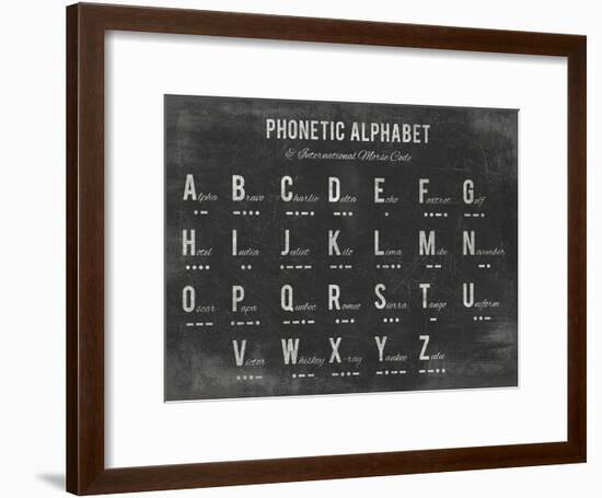 Phonetic Alphabet-The Vintage Collection-Framed Giclee Print