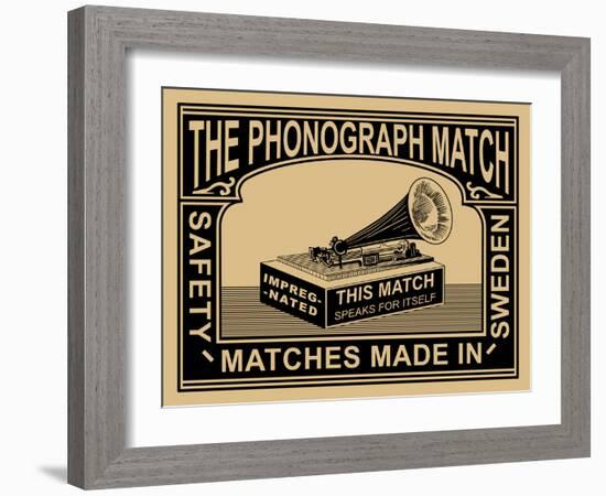 Phonograph Match-Mark Rogan-Framed Art Print