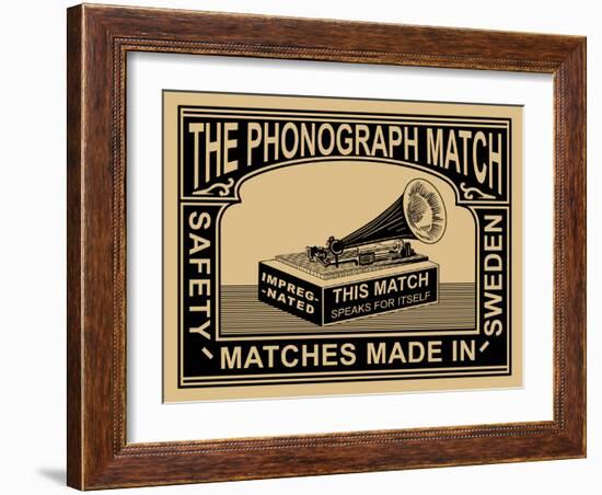 Phonograph Match-Mark Rogan-Framed Art Print