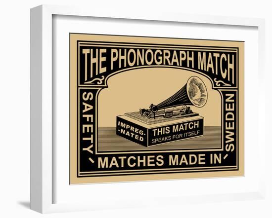 Phonograph Match-Mark Rogan-Framed Art Print