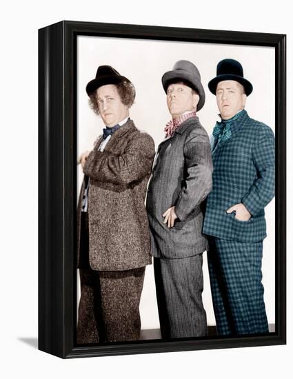 PHONY EXPRESS, from left: Larry Fine, Moe Howard, Curly Howard, (aka The Three Stooges), 1943-null-Framed Stretched Canvas