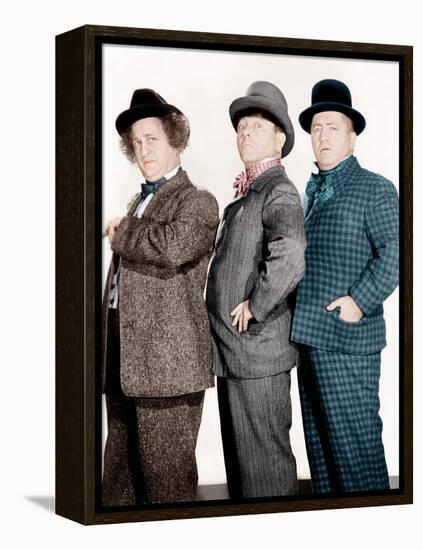 PHONY EXPRESS, from left: Larry Fine, Moe Howard, Curly Howard, (aka The Three Stooges), 1943-null-Framed Stretched Canvas