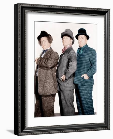 PHONY EXPRESS, from left: Larry Fine, Moe Howard, Curly Howard, (aka The Three Stooges), 1943-null-Framed Photo