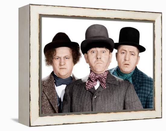 Phony Express, Larry Fine, Moe Howard, Curly Howard, (aka The Three Stooges), 1943-null-Framed Stretched Canvas