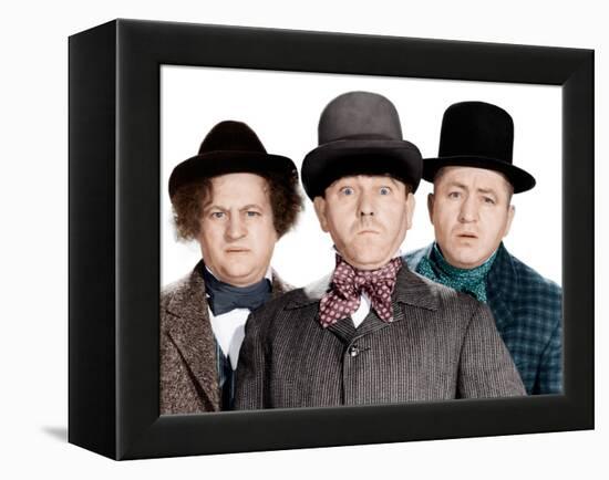 Phony Express, Larry Fine, Moe Howard, Curly Howard, (aka The Three Stooges), 1943-null-Framed Stretched Canvas