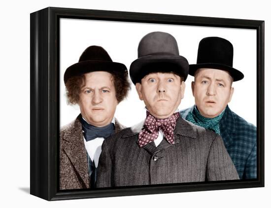 Phony Express, Larry Fine, Moe Howard, Curly Howard, (aka The Three Stooges), 1943-null-Framed Stretched Canvas