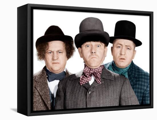 Phony Express, Larry Fine, Moe Howard, Curly Howard, (aka The Three Stooges), 1943-null-Framed Stretched Canvas