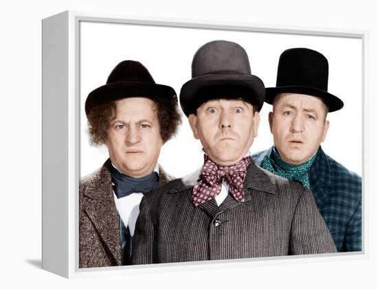 Phony Express, Larry Fine, Moe Howard, Curly Howard, (aka The Three Stooges), 1943-null-Framed Stretched Canvas