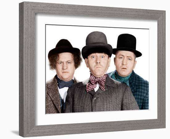 Phony Express, Larry Fine, Moe Howard, Curly Howard, (aka The Three Stooges), 1943-null-Framed Photo