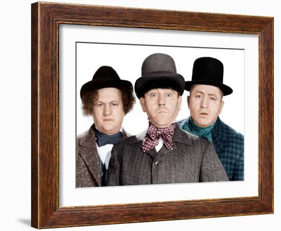 Phony Express, Larry Fine, Moe Howard, Curly Howard, (aka The Three Stooges), 1943-null-Framed Photo