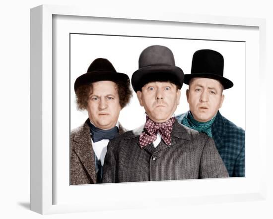 Phony Express, Larry Fine, Moe Howard, Curly Howard, (aka The Three Stooges), 1943-null-Framed Photo