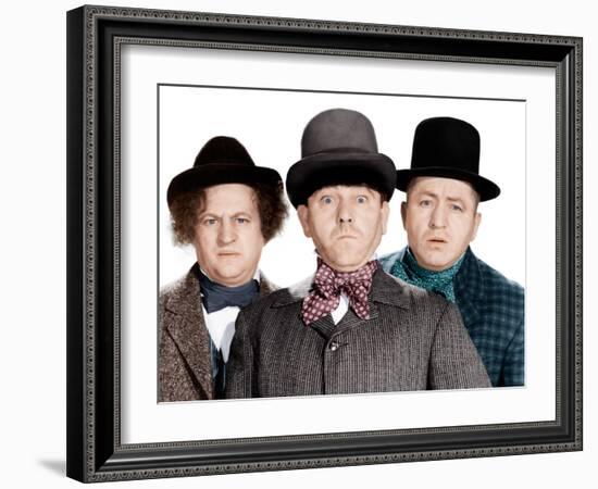 Phony Express, Larry Fine, Moe Howard, Curly Howard, (aka The Three Stooges), 1943-null-Framed Photo