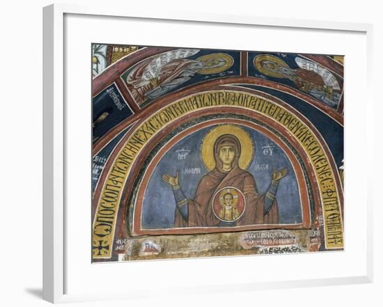 Phorbiotissa Panagia, Our Lady of Christ in Medallion, Fresco-null-Framed Giclee Print