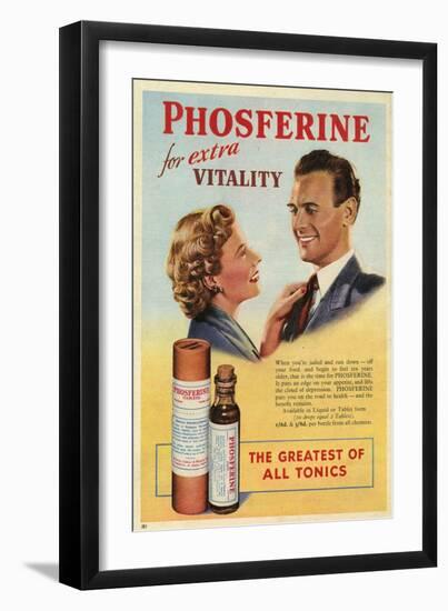 Phosferine, Magazine Advertisement, UK, 1950-null-Framed Giclee Print