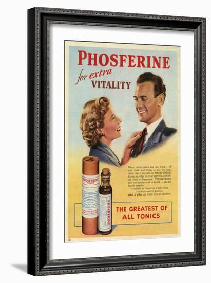 Phosferine, Magazine Advertisement, UK, 1950-null-Framed Giclee Print