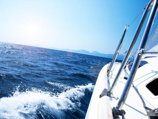 'Photo of a 43 Foot Sailboat in Action, Speeding at Open Blue Sea ...