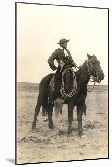 Photo of Cowboy on Horse-null-Mounted Art Print