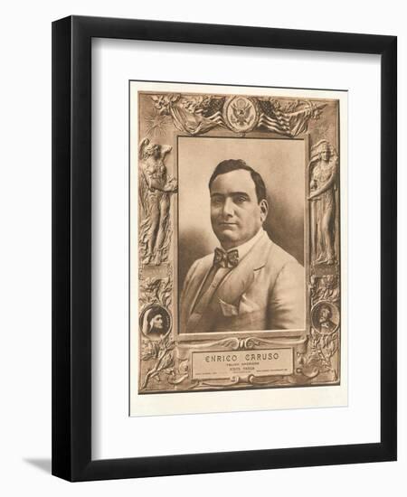 Photo of Enrico Caruso-null-Framed Premium Giclee Print