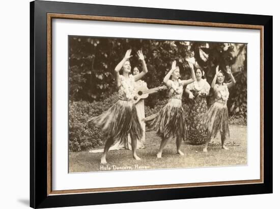 Photo of Hula Girls--Framed Art Print