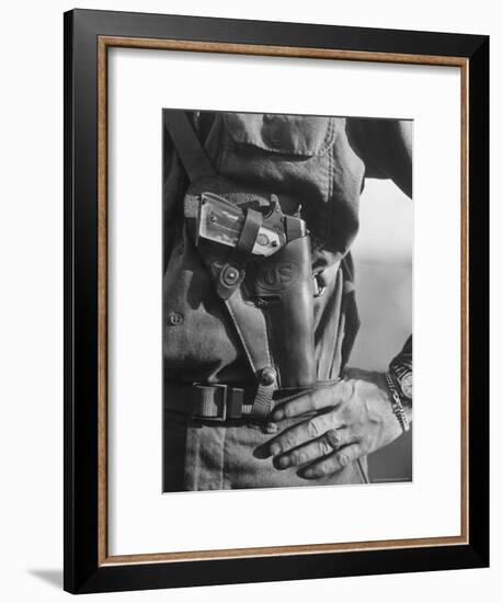 Photo of Lt. John Ernser's girlfriend, Leader of Infantry, Attack in German Fortification Positions-Margaret Bourke-White-Framed Premium Photographic Print