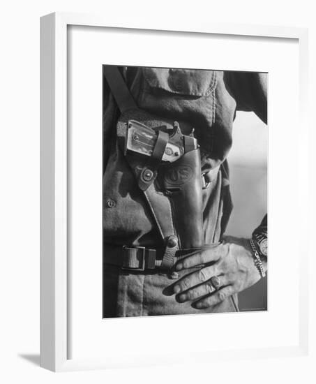 Photo of Lt. John Ernser's girlfriend, Leader of Infantry, Attack in German Fortification Positions-Margaret Bourke-White-Framed Premium Photographic Print