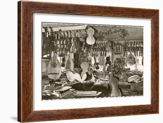 Photo of Luthier's Workshop--Framed Art Print