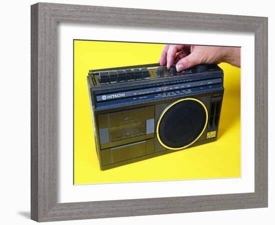 Photo of Radio Cassette Player-Andrew Lambert-Framed Photographic Print