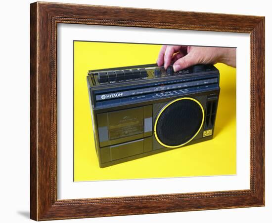 Photo of Radio Cassette Player-Andrew Lambert-Framed Photographic Print