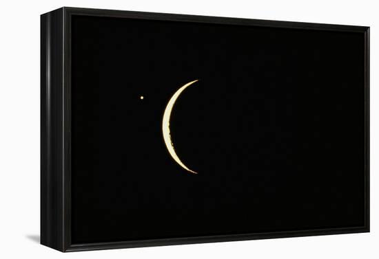 Photo of Venus & Crescent Moon-Fred Espenak-Framed Premier Image Canvas