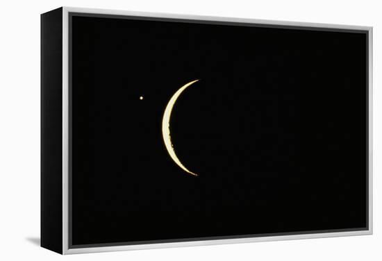 Photo of Venus & Crescent Moon-Fred Espenak-Framed Premier Image Canvas