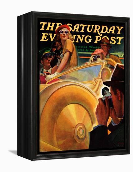 "Photo Opportunity," Saturday Evening Post Cover, December 4, 1937-Michael Dolas-Framed Premier Image Canvas