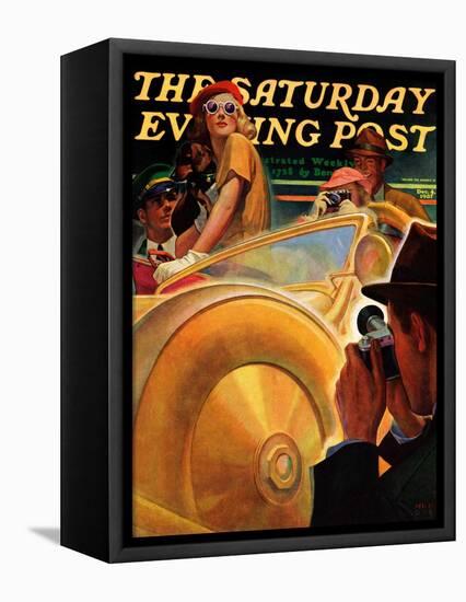 "Photo Opportunity," Saturday Evening Post Cover, December 4, 1937-Michael Dolas-Framed Premier Image Canvas